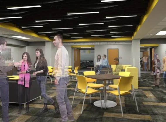Wayne State — Peterson Fine Arts, view 2